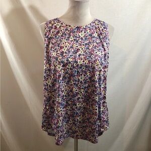 Tek Gear Lavender Floral Sleeveless Top - Womens 2XL, Bust 22.5”, Length 28.5”